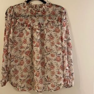 Loft long sleeve floral blouse